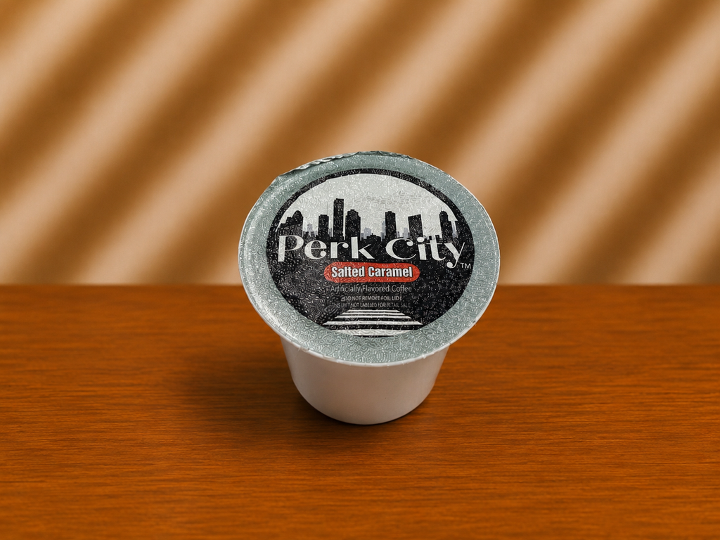 Perk City Salted Caramel Single Serve Coffee Pods – 24 Count